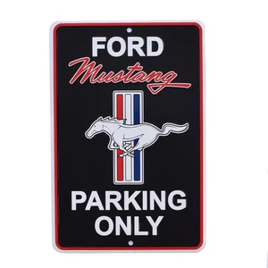 Mustang Parking Only Metal Ford Street Sign Game Room Garage Man Cave Wall Decor - Picture 1 of 4
