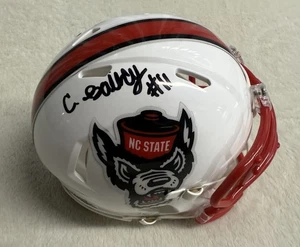 CJ BAILEY HAND SIGNED NORTH CAROLINA STATE WOLFPACK TUFFY MINI HELMET W/COA - Picture 1 of 2