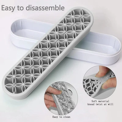 Silikon Make-up Pinsel Halter Aufbewahrungsrack Trocknen Organizer - Bild 1 von 4