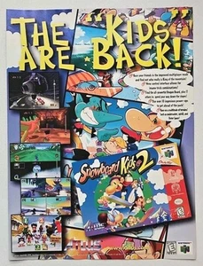 Pubblicità Snowbaord Kids 2 Nintendo 64 N64 stampa originale - 7,75" x 10,5" - Foto 1 di 1