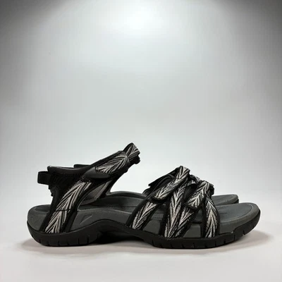 Босоножки Teva Tirra черные белые уличные с регулируемыми ремешками 4266 женские размер 6,5 - Изображение 1 из 4