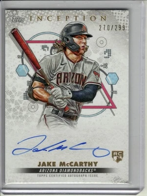 2022 TOPPS INCEPTION JAKE MCCARTHY AUTO #270/299 *ROOKIES & EMERGING STARS* - Image 1 of 2
