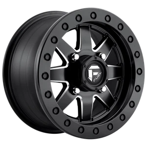 14x7 Fuel UTV D938 Maverick Matte Black Milled BEADLOCK Wheel 4x137 (38mm) - Bild 1 von 5