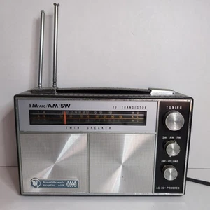 Ross 13 Transistor RE-1915-N FM-AFC/AM/SW Twin Lautsprecher Vintage Radio - Bild 1 von 16
