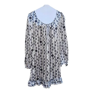 Mini abito donna tubino bianco e nero fantasia circolare 100% seta per contesto - Foto 1 di 11