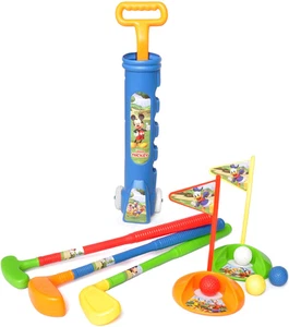 SACCA GIOCO GOLF MICKEY: 3 MAZZE, 2 BUCHE 4 PALLINE 2 BANDIERINE' - Foto 1 di 1