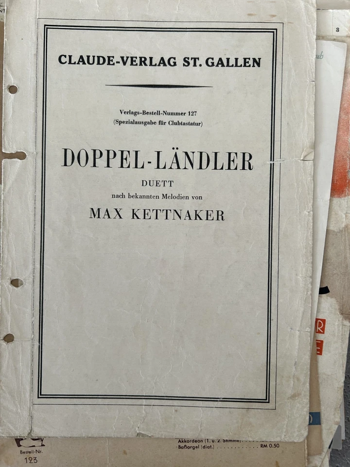 Doppel-Ländler Potpourri Max Kettnaker Claude + 2. Stimme Diatonische Club Noten - Bild 1 von 1