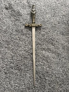 Vintage Steel Brass Miniature Medieval Sword Letter Opener - Picture 1 of 6