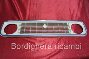 RENAULT 4 R4 TL MASCHERINA CALANDRA GRIGLIA FRONT GRILL COMPLETA DI LOGO BEIGE - Imagen 1 de 4