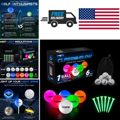 Pelotas de golf activadas por impacto ultra brillantes con sensación suave y mayor distancia Foto 1 de 4