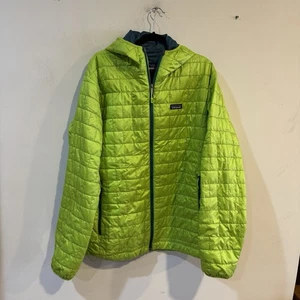 PATAGONIA NANO PUFF HOODY Men’s Full Zip Puffer Jacket XL Peppergrass Green RARE - Picture 1 of 4