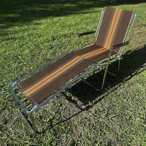 Vintage Airstream Zip Dee Folding Camp Chair Lounge Attachment USA Made 1980s - Picture 1 of 18