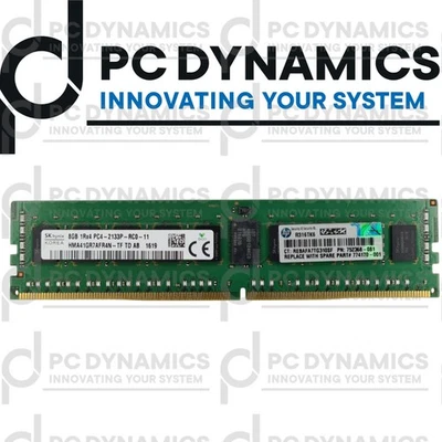 SK Hynix 8GB DDR4-2133 – ECC RDIMM – HMA41GR7AFR4N-TF – 1Rx4 - SERVER RAM - Immagine 1 di 2