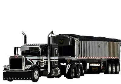 1/64 DCP PETERBILT 389 W/ 48" FLAT TOP SLEEPER & MAC COAL DUMP TRAILER - Image 1 of 4