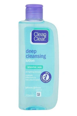 Johnson and Johnson Clean and Clear Cleansing Lotion 200ml Sensitive Skin - Image 1 of 4