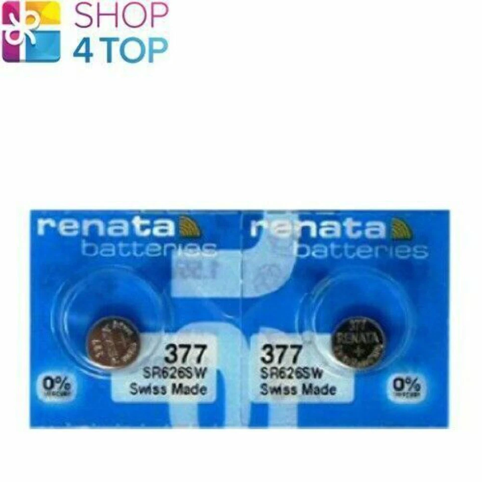 2 Renata 377 SR626SW Batteries Silver 1.55V Watch Swiss Made Exp 2026 New - Image 1 of 1