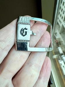 Vintage Hickok silberfarbene Gürtelschnalle mit Initialen W passt 0,75" Gürtel mit OVP - Bild 1 von 9