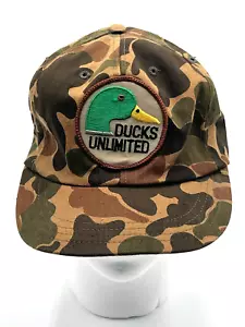 Vintage RARE Ducks Unlimited Patch Dorfman Pacific Camo Trucker SnapBack Hat - Bild 1 von 13