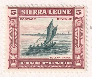 1933 SIERRA LEONE 5 P. BULLAM KANU ⭐️ KLASSIKER 307Y2(2) - Bild 1 von 3