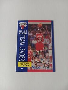 1991 Fleer #375 Michael Jordan Team Leader Chicago Bulls