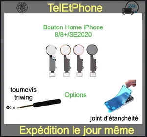 Nappe Bouton Home Complet Iphone 8  8plus 8+ SE2020 Qualité - Photo 1 sur 15