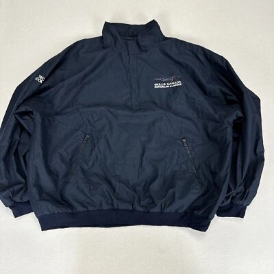 Vintage NORTH END Golf Windbreaker Jacket Mens XL Navy Blue Half Zip Polyester - Image 1 of 4