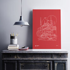 Istanbul City One Line Drawing Wall Art Poster Picture Minimalist Home Decor