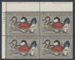 RW48 • 1981 DUCK STAMP • VG, MINT, ORIGINAL GUM, NH PLATE BLOCK $7.50 VALUE - Picture 1 of 1