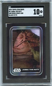 2023 Topps Star Wars SD Comic Con - Jabba the Hutt #0 Black 27/75 - SGC 10 - Picture 1 of 2