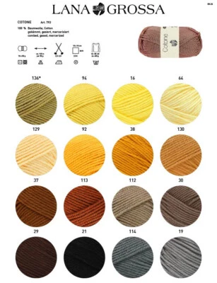 Lana Grossa Cotone – Weiches Baumwollgarn für kreative Strickideen merzerisiert - Bild 1 von 3