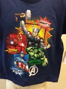 NEW DISNEY STORE AVENGERS COMIC BOOK TEE T-SHIRT SIZE 2/3 Organic Cotton Thor - Picture 1 of 5
