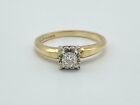 18ct Gold Columbia Diamond Solitaire Ring Size P 18K