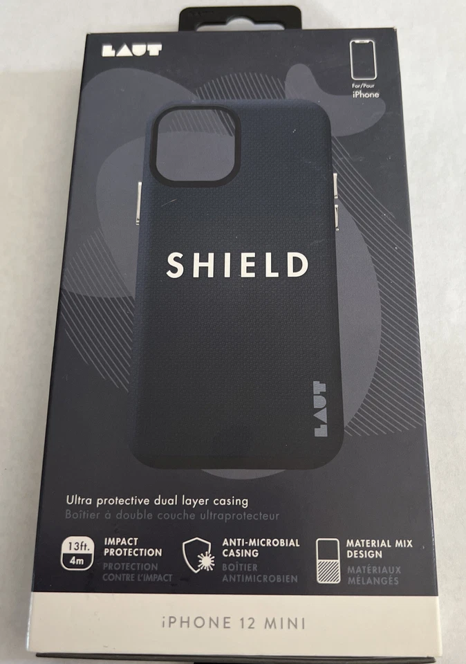 Escudo Laut para iPhone 12 Mini 5G 5.4" - Azul Índigo con Botones Plateados Foto 1 de 1