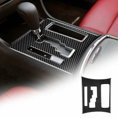 Cubierta adhesiva de fibra de carbono negra para Dodge Charger 2010-2014 del panel de cambio de marchas Foto 1 de 4