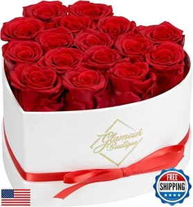 GLAMOUR BOUTIQUE Rosas Conservadas en Caja - Regalos para Ella, Esposa y Mamá, Rosa - Imagen 1 de 5