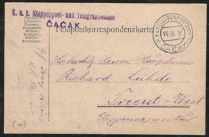KUK Etappenpost Postcard pmk 1916 Cacak SERBIA - Picture 1 of 2