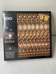 Puzzle vintage Springbok Merry Olde Babbo Natale 1994 immagini 3D 500 pezzi NUOVO - Foto 1 di 3