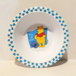 The First Years Disney Winnie The Pooh Melamine Bowl-1995-Checkerboard Rim - Picture 1 of 6
