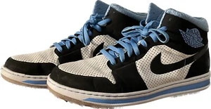 2009 Nike Air Jordan Alpha 1 White/Black-University Blue “UNC” Sz. 13-used - Picture 1 of 12