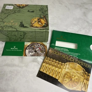 Rolex Vintage Outer World Map Box WITH WARRANTY & Oyster BOOKLETS CC3-4 - Picture 1 of 10