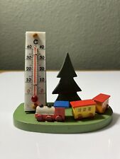 Dregeno Thermometer Holz Eisenbahn Kind Spielzeug DDR vintage 431/58 VEB