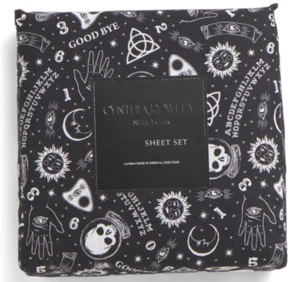 Cynthia Rowley Halloween Ouija Board Sp TWIN XL Sheet Set Psychic Palm Celestial - Picture 1 of 10