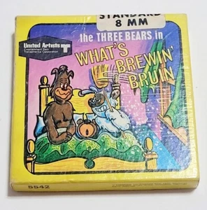 Film Reel 8mm Standard Three Bears What's Brewin' Bruin VINTAGE United Artists - Picture 1 of 13