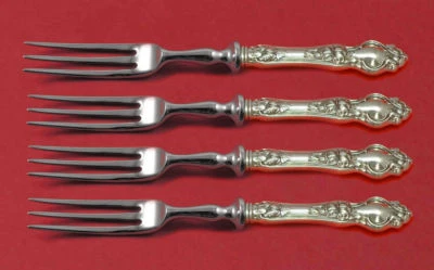 Juego de tenedores de frutas de plata esterlina Violet by Wallace 4 piezas HHWS 6" hechos a medida Foto 1 de 2