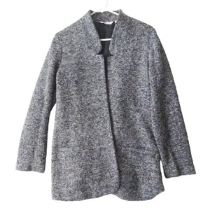 Soft Surroundings St. James Gray Marled Open Front Blazer Women's Sz M - Picture 1 of 14