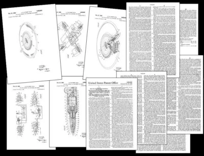 1962 Documentos de Design de Disco Voador, PATENTE UFO, DESIGN DE GEADA Fotos-Especificações 11pgs - Imagem 1 de 2