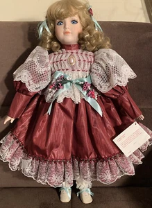 Camelot Handcrafted Porcelain Doll “Molly” 20 in, #1146/1500, w/box, Stand, COA - Picture 1 of 18