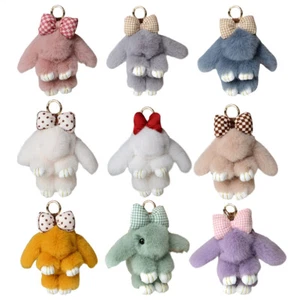 Easter Cute Bunny Lulu Keychain With Tin, Charm Bunny Backpack Pendant Fluffy - Foto 1 di 21