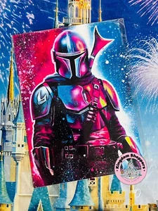 Postal de 5x7 2025 Disney Parks Wonderground Shane Grammer Mandalorian Star Wars - Imagen 1 de 1