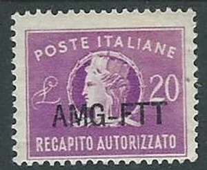 1949-52 TRIESTE A RECAPITO AUTORIZZATO 20 LIRE MH * - P19 - Picture 1 of 1